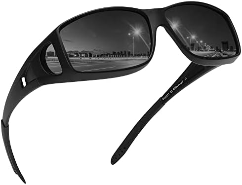 MEETSUN Fit Over Glasses Sunglasses for Men Women Wrap Around Sunglasses Polarized UV400 Protection