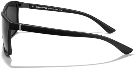 MERRY'S Rectangular Polarized Sports Sunglasses For Men Women Cycling Driving Fishing UV400 Protection S8225