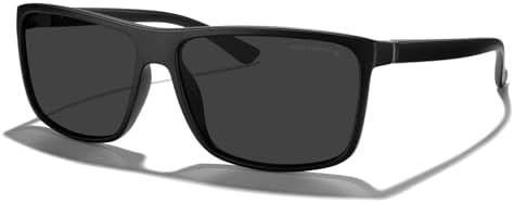 MERRY'S Rectangular Polarized Sports Sunglasses for Men Women Cycling Driving Fishing UV400 Protection S8225