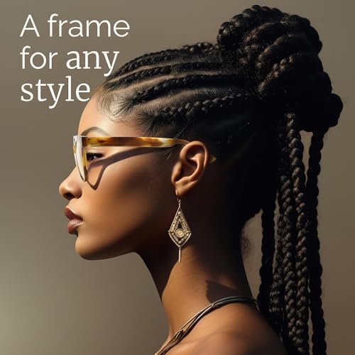 Miyya Blue Light Glasses For Women – Oversized UV & Blue Light Blocker Chunky Frames All-Day Comfort Stylish Eyewear