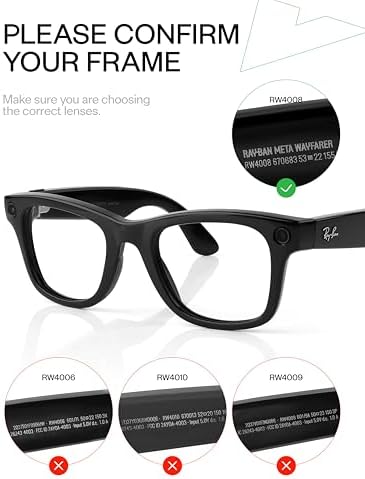 Mryok Replacement Lenses Compatible With Ray-Ban Meta Wayfarer RW4008 53mm Smart Glasses - Options