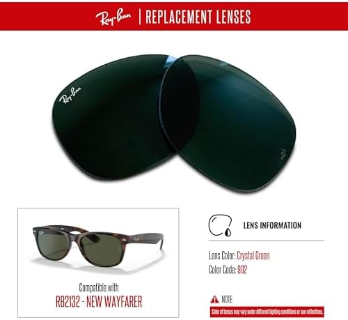 NEW RB2132 New Wayfarer Replacement Lenses For Men For Women+BUNDLE With ACCESSORY EYEWEAR KIT