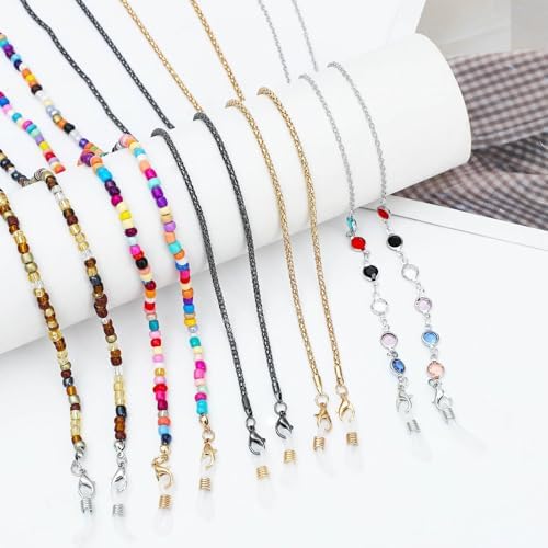 NEWITIN 11 Pieces Eyeglass Chains For Women Sunglasses Strap Holders Sunglasses Mask Necklace Lanyard For Women Men
