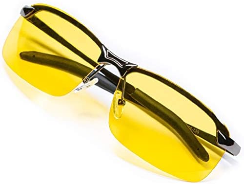 Night Driving Glasses Anti Glare Polarized With Stylish Case - Night Vision/ Tac Glasses - for Driving - Nighttime Glasses