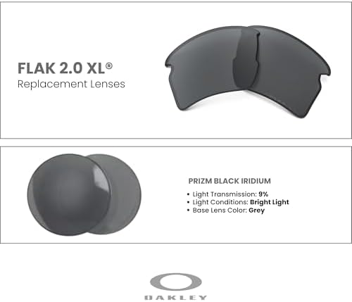 Oakley Authentic Flak 2.0 XL OO9188 REPLACEMENT Lenses+ Bundle Microfiber Pouch