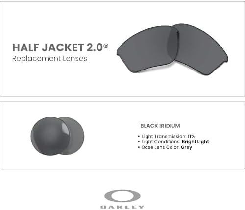OAKLEY Original Half Jacket 2.0 XL OO9154 Replacement Lenses For Men For Women+ Bundle Microfiber Pouch