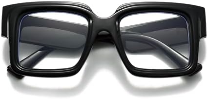 Oversized Square Glasses For Women Men Chunky Frame Blue Light Lens Non Prescription Eyeglasses