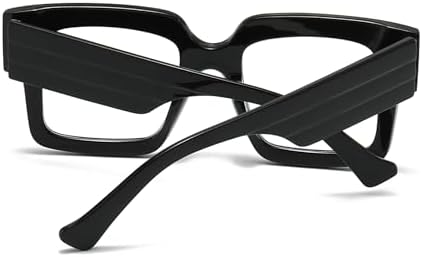 Oversized Square Glasses For Women Men Chunky Frame Blue Light Lens Non Prescription Eyeglasses