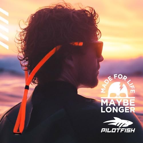 Pilotfish Floating Sunglasses Strap Adjustable Waterproof High Visibility Neoprene Holder For Men & Women
