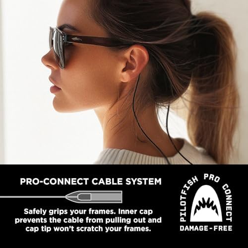 Pilotfish Leather Sunglasses Strap - Glasses Retainer Cord For Men Or Women Secure Chain Eyeglass Or Sunglass Holder