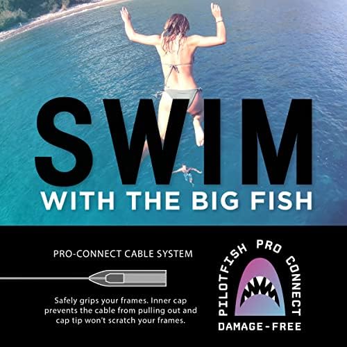 Pilotfish No Tail Adjustable Eyewear Retainer Cable Strap: Sunglasses Eyeglasses Glasses (14 Inch Tactical Black)