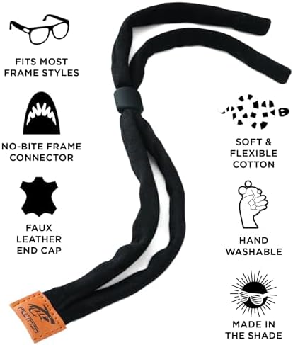 Pilotfish Premium Cotton Eyewear Retainer Sunglass Strap - Multiple Design Options - Soft & Durable Sunglass Holder