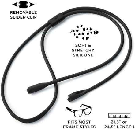 Pilotfish Premium Silicone Sunglasses Strap Adjustable Glasses Retainer With Unique Passthrough Design – Universal Fit