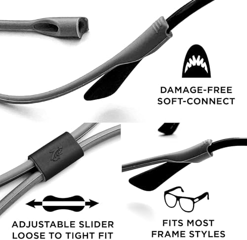 Pilotfish Premium Silicone Sunglasses Strap Adjustable Glasses Retainer With Unique Passthrough Design – Universal Fit