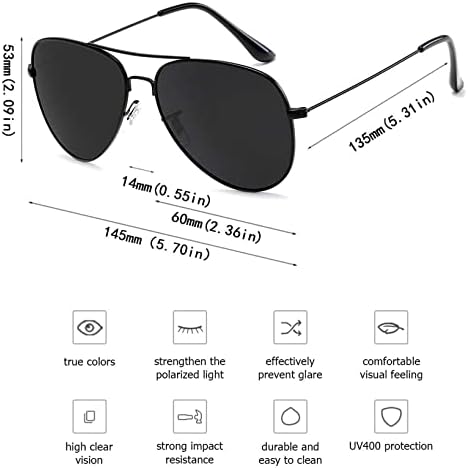 Polarized Aviator Sunglasses For Men/Women Metal Mens Sunglasses Driving Sun Glasses