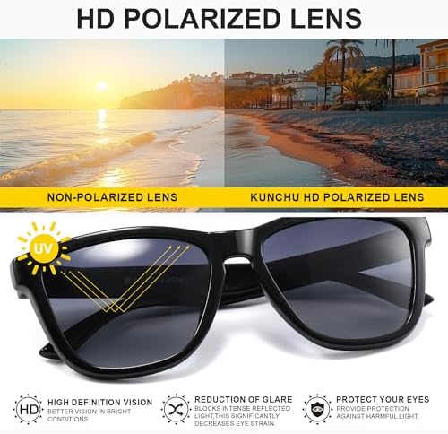 Polarized Sunglasses Womens Trendy Classic Retro Womens Sunglasses Men Driving Sun Glasses UV Protection