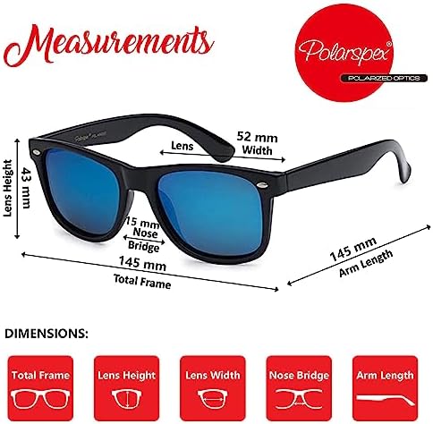 PolarSpex Polarized Sunglasses For Men And Women – UV Protection Durable & Lightweight Retro Sunglasses For Driving Fishing