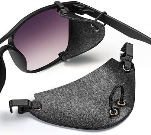 Premium Leather Side Shields For Sunglasses – Handmade & Removable Sun & Wind Protection For Outdoor Eyewear
