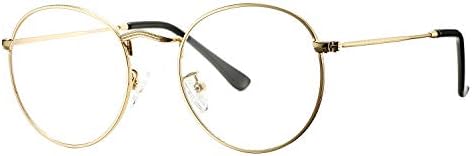 Pro Acme Classic Round Metal Clear Lens Glasses Frame Unisex Circle Eyeglasses