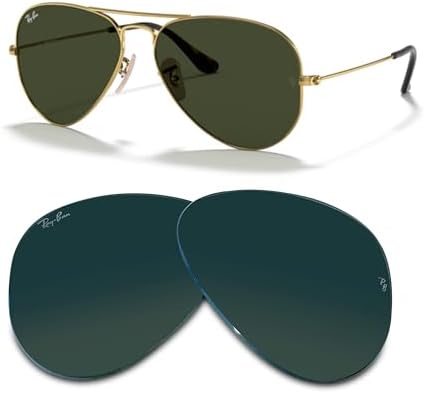 Ray-Ban Original AVIATOR LARGE METAL RB3025 Replacement Lenses +BUNDLE with ACCESSORY EYEWEAR KIT