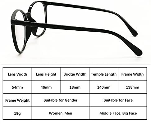 Reading Glasses Anti Blue Light Blocking Reader Oversized Frame For Women Men For Mid Big Face Anti Eyestains