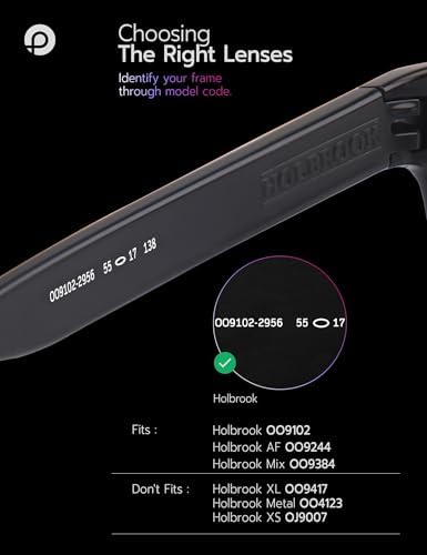 Replacement Lenses For Oakley Holbrook OO9102 55mm Sunglass