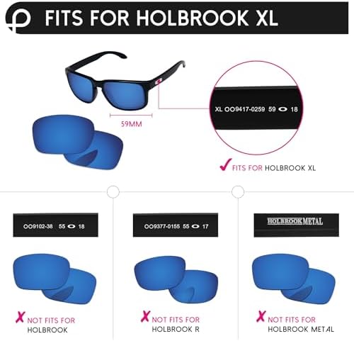 Replacement Lenses For Oakley Holbrook XL OO9417 59mm Sunglass