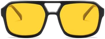 Retro 70s Square Aviator Sunglasses Women Men Vintage Rectangle Sunglasses Flat Frame Trendy Shades