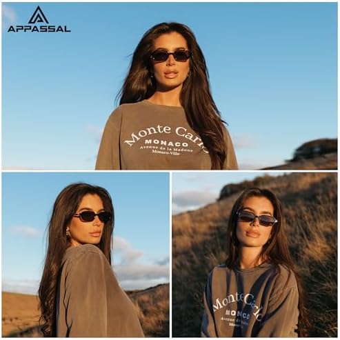 Retro Rectangular Sunglasses For Women Vintage Fashion Trendy Funny Small 90s Square Sunnies 2025 AP3698