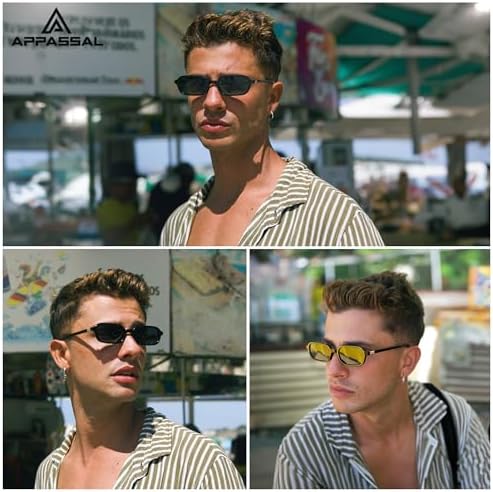 Retro Rectangular Sunglasses For Women Vintage Fashion Trendy Funny Small 90s Square Sunnies 2025 AP3698