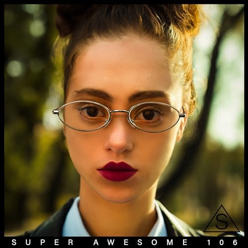 SA106 Extra Narrow Oval Metal Rim Round Retro Vintage Clear Lens Eye Glasses