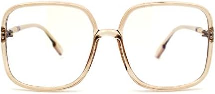 SA106 Womens 90s Oversize Rectangular Butterfly Clear Lens Eyeglasses