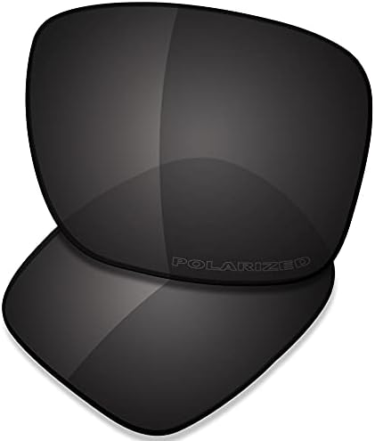 SAUCER Premium Replacement Lenses for Oakley Holbrook OO9102 Sunglasses High Definition - Carbon Black Polarized