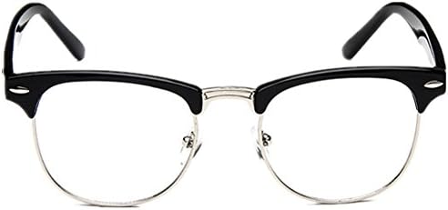 Shiratori New Vintage Fashion Half Frame Semi-Rimless Clear Lens Glasses