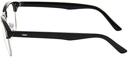 Shiratori New Vintage Fashion Half Frame Semi-Rimless Clear Lens Glasses