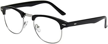 Shiratori New Vintage Fashion Half Frame Semi-Rimless Clear Lens Glasses