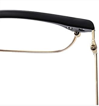 Shiratori Vintage Retro Half Frame Horn Rimmed Optics 43mm Clear Lens Glasses