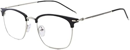 Shiratori Vintage Retro Half Frame Horn Rimmed Optics 43mm Clear Lens Glasses