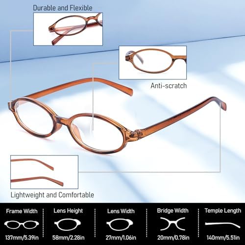 SODQW Fashion Fake Glasses Oval Y2k Eyewear Frame Blue Light Non Prescription Glasses For Women Clear Cosplay Glasses