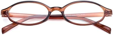 SODQW Fashion Fake Glasses Oval Y2k Eyewear Frame Blue Light Non Prescription Glasses for Women Clear Cosplay Glasses