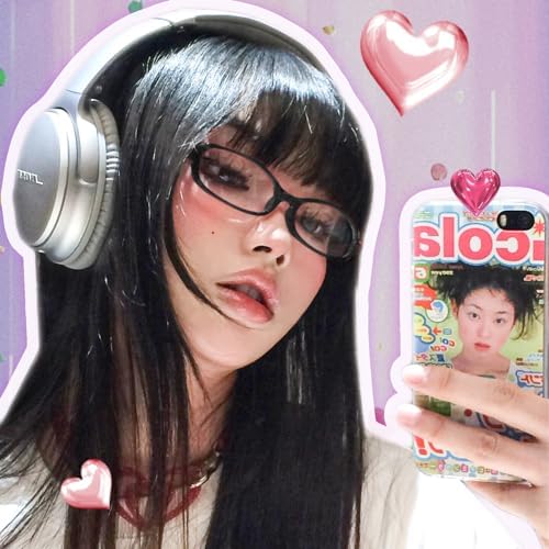 SODQW Office-Siren Blue Light Glasses For Women Rectangle Frame Y2K Small Eyewear Anti Eyestrain Computer Glasses