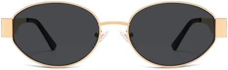 SOJOS Retro Oval Sunglasses For Women Trendy Classic Shades UV400 Protection SJ1256