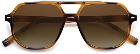 SOJOS Retro Trendy Aviator Polarized Sunglasses Men Women Vintage 70s Square Stylish Frame Sun Glasses SJ2283