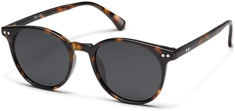 SOJOS Small Round Classic Polarized Sunglasses for Women Men Vintage Style UV400 Lens MAY SJ2113