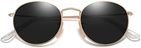 SOJOS Small Round Polarized Sunglasses For Women Men Classic Vintage Retro Shades UV400 SJ1014