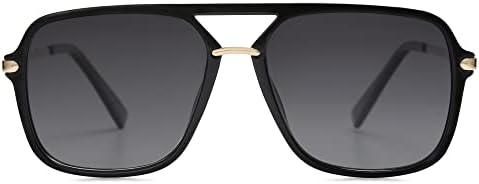 SOJOS Sunglasses for Women & Men Square Retro Polarized Lens Trendy Aviator 90s Shades