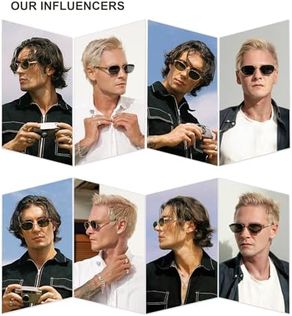 SOJOS Trendy Polarized Hexagon Sunglasses For Women Men UV400 Retro Rectangle Shades SJ1238