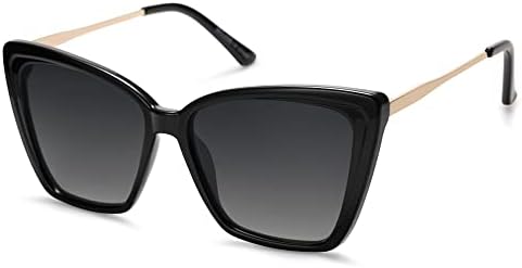 SOJOS Trendy Polarized Sunglasses For Women Retro Womens Oversized Square Cat Eye Sun Glasses UV Protection SJ2206