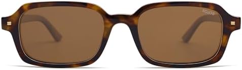 SOJOS Trendy Rectangle Polarized Sunglasses For Women Men Retro Small Thin Slim Narrow Square Sunnies SJ2610