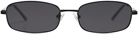 SOJOS Trendy Small Y2k Rectangle Sunglasses Womens Mens Retro Narrow Chic Thin Skinny Sunnies SJ1187